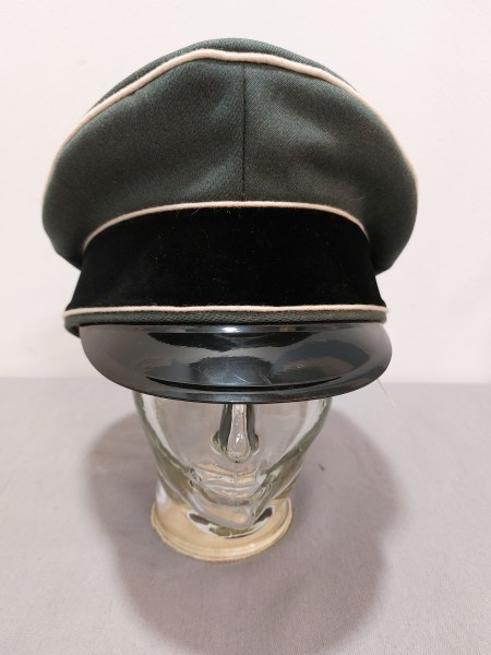 Waffen XX Schirmmütze Elite feldgrau Trikot Samtbesatz, Kunststoffschirm Größe 62