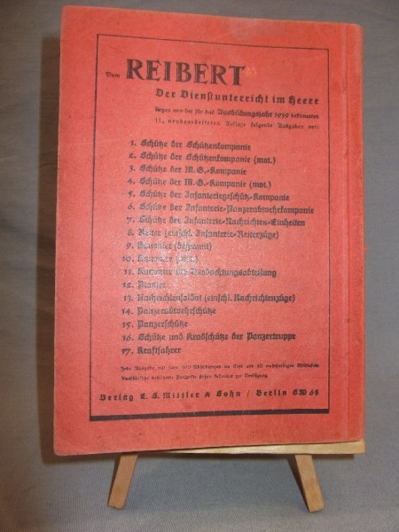 Reibert, der Dienstunterricht im Heere, Ausgabe für den Kanonier der bespannten Batterie Jahrgang 1938-39