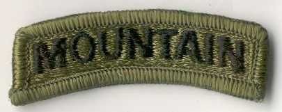 Schriftzug/ Schriftbogen/ Tab, MOUNTAIN, tzarnfarben ( OD )