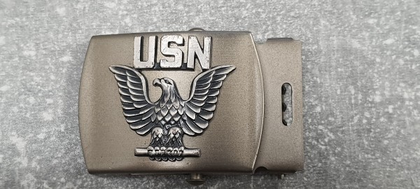 US Hosengürtel Schloß Navy USN mit Abzeichen