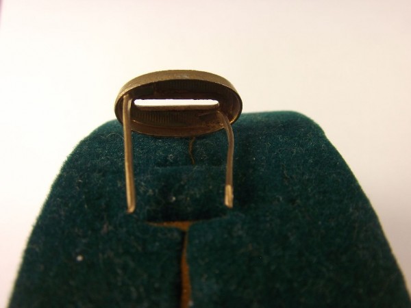 Schulterklappenauflage Zahl " 0 " gestrichelt, goldfarben, 18mm