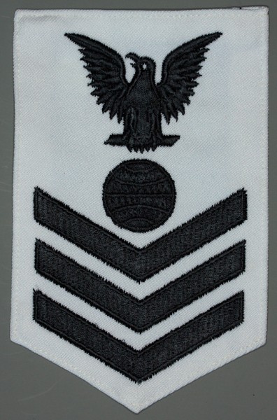 Armabzeichen für Hemden, Dienstgrad mit Laufbahnabzeichen, EM Electricians Mate, Petty Officer First Class