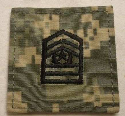 Dienstgradabzeichen, Kragenabzeichen, ACU Digital, mit Klett, Command Sergeant Major, ROTC
