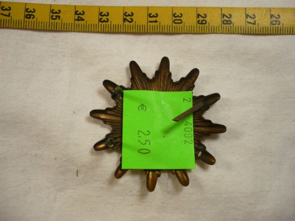 Sachsen: Mützenstern, Polizei Sachsen, Metall, zweiteilig