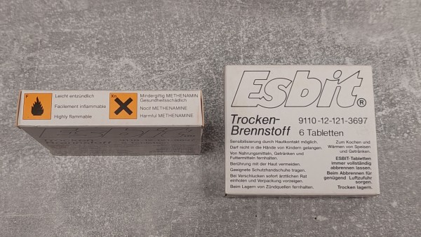 Bundeswehr Esbit Tabletten Trocken-Brennstoff mit Versorgungsnummer