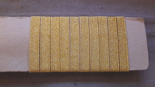 Aufschiebeschlaufe, Flachlitze 4cm Durchgangsweite 6mm breit, gold