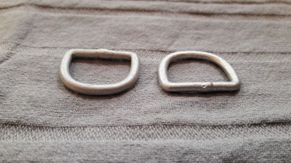 D-Ring, silber glatt, Aluminium Gehängezubehör