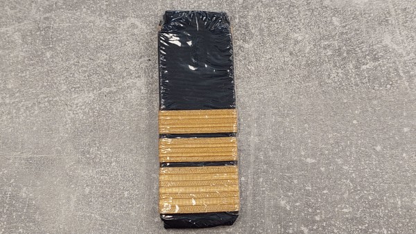 Polizei Schulterklappen Wasserschutzpolizei 3 Streifen gold 26mm-14mm-14mm