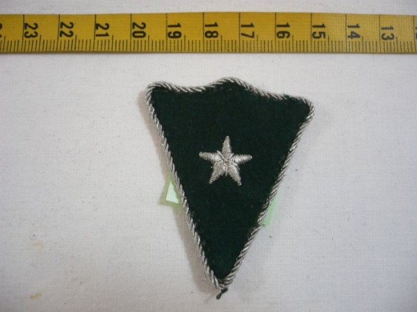 Baden-Wuerttemberg: Kragenspiegel Polizei Baden-Württemberg, alte Art, Kommissar, 1 Stern silber auf grün