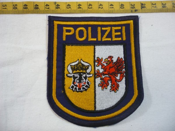 Mecklenburg-Vorpommern: Armabzeichen, Wasserschutzpolizei Mecklenburg- Vorpommern, blau, maschinengestickt