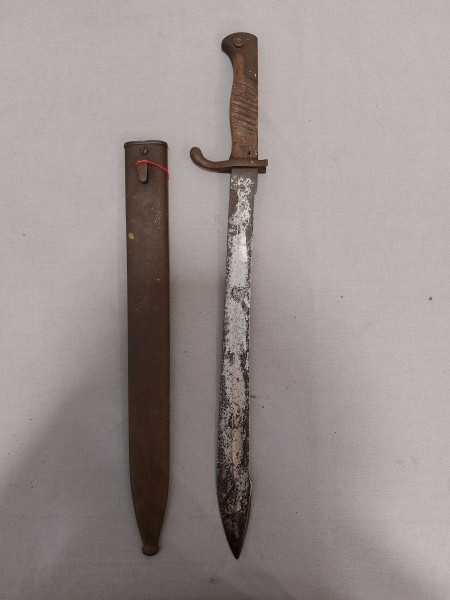 Preussen Bajonett 98/05 Hersteller Weyersberg Abnahme W15 ausgeschliffene Säge