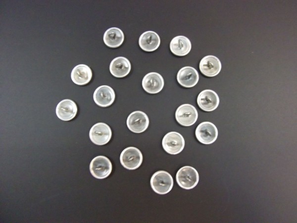 Knopf, 16mm, 20 Stück - silber gekörnt