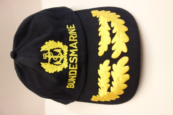 Baseballcap, Marine Mützenabzeichen und Schriftzug Bundesmarine, Admirals Eichenlaub