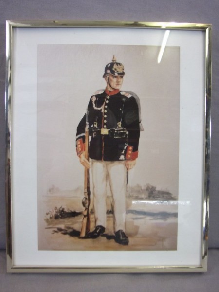 Hannover: Bild eines Soldaten Infanterie Regiment 73 im Rahmen