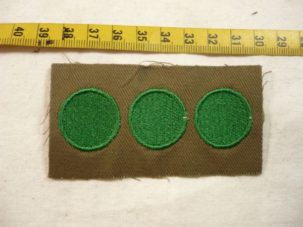 Allgemein: Funktionsabzeichen für Einsatzanzug Polizei, 3 Punkte grün, Zugführer