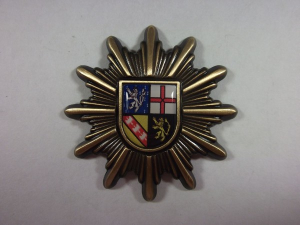 Saarland: Mützenstern, Polizei Saarland Metall, einteilig