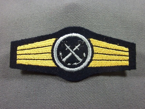 Tätigkeitsabzeichen, Personal im allgemeinen Marinedienst silber auf dunkelblau