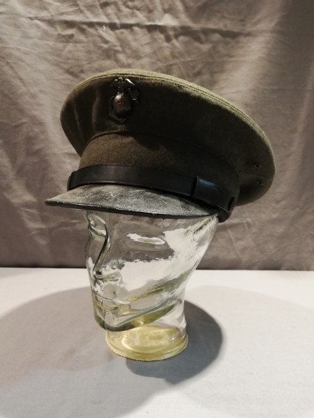 US Schirmmütze USMC Marine Corps in grün WW2 Größe 7 - 56 Original !!!