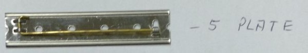 Bandspange/ Feldspangen- Grundplatte für 15mm Bänder, für 5 Bänder zur Zeit ausverkauft 5er Bleche !! 10/2017