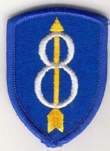 Armabzeichen 8th Infantry Division, bunt