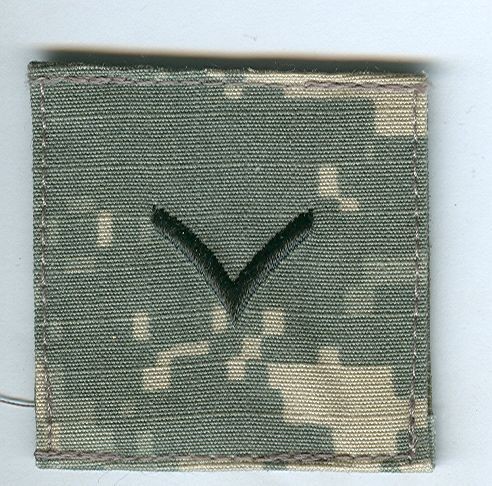 Dienstgradabzeichen, Kragenabzeichen, ACU Digital, mit Klett, Privat