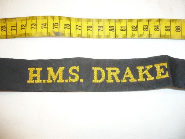 Mützenband, H.M.S. Drake