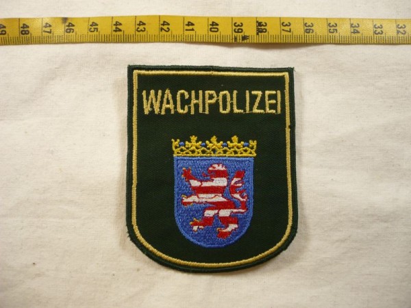 Hessen: Armabzeichen, Wachpolizei Hessen, grün, maschinengestickt