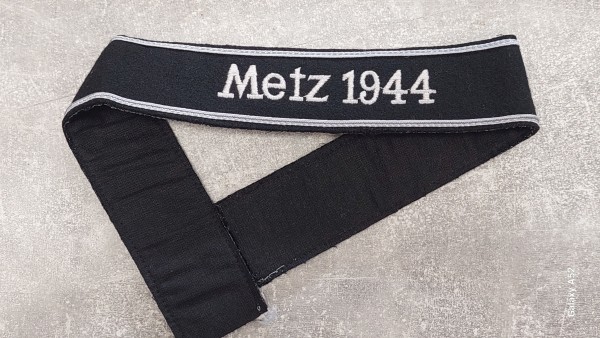 Ärmelband Metz 1944, maschinengestickt für Mannschaften