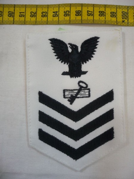 Armabzeichen für Hemden, Dienstgrad mit Laufbahnabzeichen, DK Disbursing Clerk, Petty Officer First Class