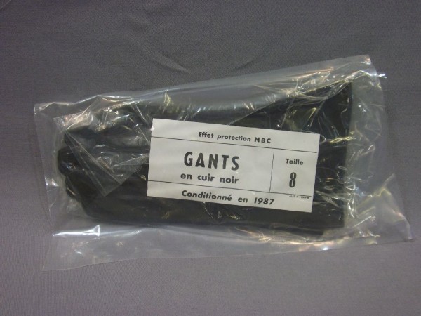 Handschuhe, Lederfingerhandschuhe, schwarz, #Grösse 8# Gants en cuir noir