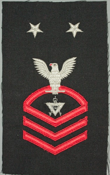 Armabzeichen für Jacken, Dienstgrad mit Laufbahnabzeichen, DM Illustrator Draftsman, Senior Chief Petty Officer