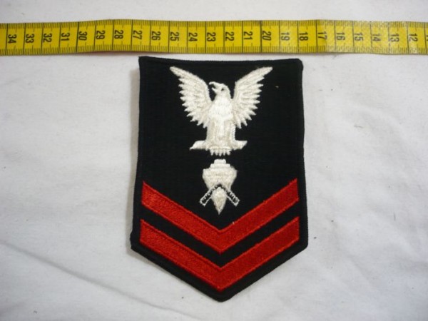 Armabzeichen für Jacken, Dienstgrad mit Laufbahnabzeichen, BU Builder, Petty Officer Second Class