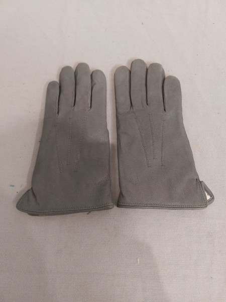 Bundeswehr Handschuhe Fingerhandschuhe gefüttert Leder grau Größe 8 - Original