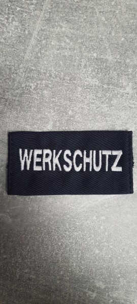 Rangschlaufen WERKSCHUTZ weiß auf blau