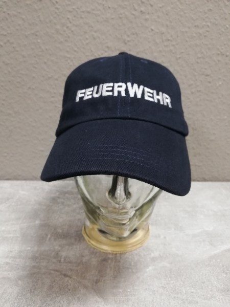Feuerwehr Baseballcap blau flache Form