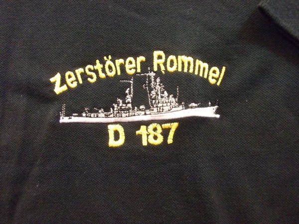 Polohemd, Zerstörer Rommel D187, #Größe S#, schwarz