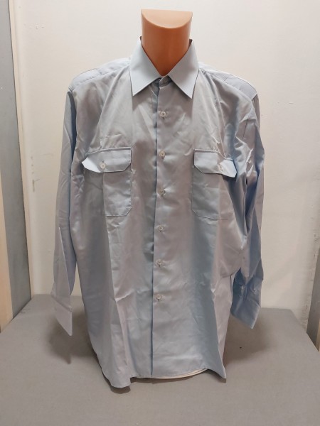 Bundeswehr Hemd Diensthemd hellblau Größe 45 Original - Wahler NEU