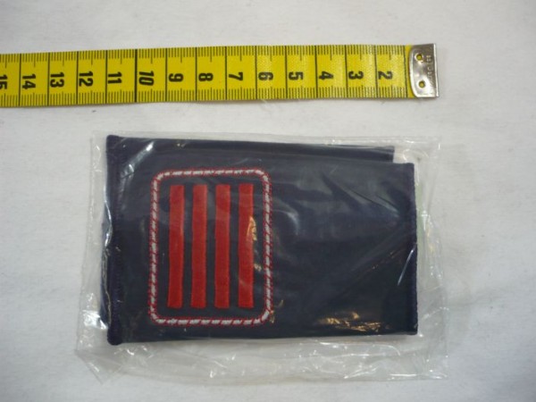 Allgemein: Rangschlaufen mit Funktionsabzeichen Feuerwehr rot-weiße Umrandung mit vier roten Balken