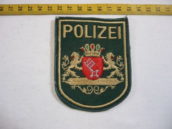 Bremen: Armabzeichen, Polizei Bremen, grün, maschinengestickt