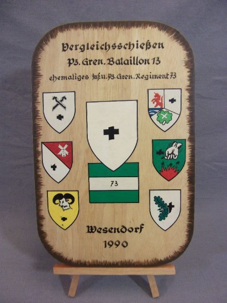 Wandplatte Vergleichsschießen Pz.Gren. Bataillon 13 Wesendorf 1990