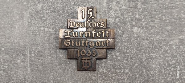 Abzeichen 15.Deutsches Turnfest Stuttgart 1933 DT