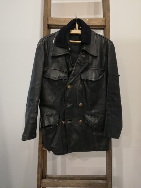 Polizei Hamburg Lederjacke schwarz Größe 46 Original