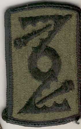 Armabzeichen 72nd Field Arty Bde., tarnfarben ( OD )