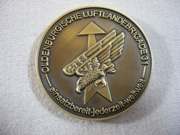 Kommandeurscoin Oldenburgische Luftlandebrigade 31 -einsatzbereit-jederzeit-weltweit
