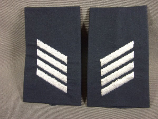 Rangschlaufen Stabsgefreiter, weiß auf blau