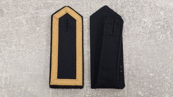 Bundeswehr Schulterklappen Marine Obermaat blau mit Lasche - Tuch