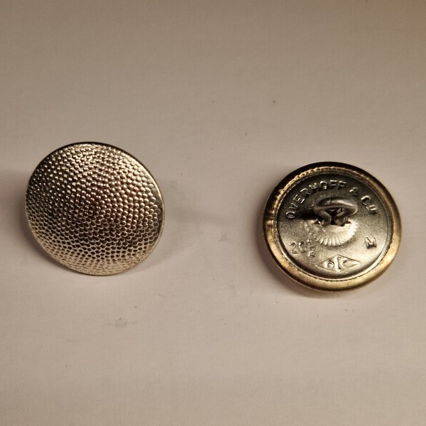 Wehrmacht Knopf 20,5 mm lange Öse - gekörnt -silber - OLC