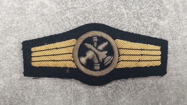 Bundeswehr Tätigkeitsabzeichen Überwasserwaffenpersonal handgestickt