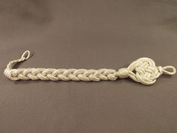 Allgemein: Schützenschnur, silber ohne Auflage *+Länge 31cm+*