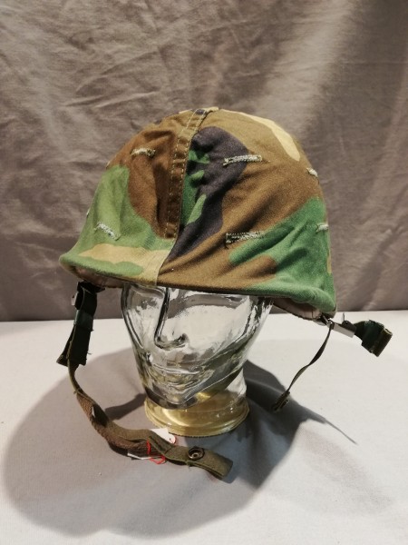 US Stahlhelm M1 - 2 teilig mit Innenhelm von 1973 Vietnam Zeit - mit Bezug Original
